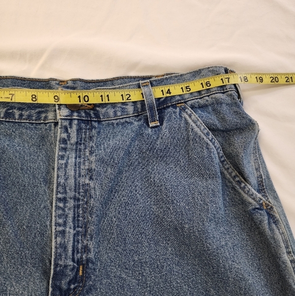 Carhartt Men's Relaxed Fit Carpenter Denim Blue Jeans Pants, sz 34x33 - Picture 4 of 10